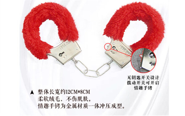 小惡魔絨毛溫柔手銬-道具-安全設計開關(可指定-無庫存就隨機)