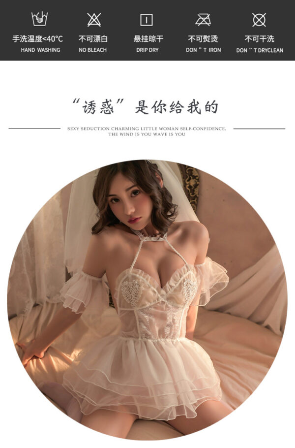 公主浪漫＊蓬蓬裙白紗幸福公主新娘含頭紗：圖片 3