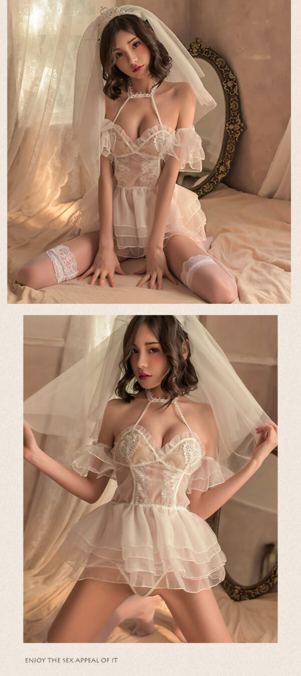 公主浪漫＊蓬蓬裙白紗幸福公主新娘含頭紗：圖片 6